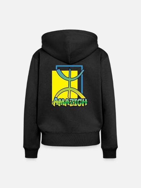 Amazigh (Amazigh inside) - Frauen Premium Bio Zip Hoodie - Schwarz