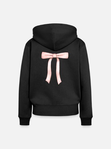 Bogen - Frauen Premium Bio Zip Hoodie - Schwarz