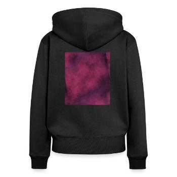 trippy lean jungle purple fog - Women's Premium Organic Zip Hoodie - black - Back - Julia (174cm)