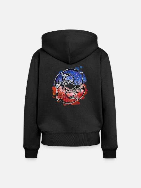 Pescis - Frauen Premium Bio Zip Hoodie - Schwarz