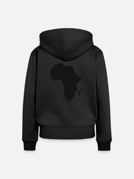 Afrika - Frauen Premium Bio Zip Hoodie - Schwarz