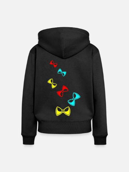 Bow Tie Gentleman - Frauen Premium Bio Zip Hoodie - Schwarz