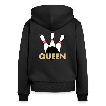 Skittles - Bowling Queen - Women's Premium Organic Zip Hoodie - black - Back - Julia (174cm)
