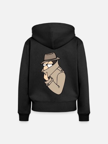 Inkognito - Frauen Premium Bio Zip Hoodie - Schwarz