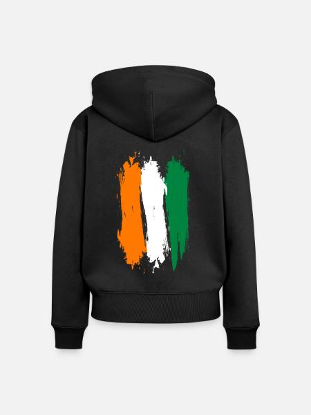 Elfenbeinküste - Frauen Premium Bio Zip Hoodie - Schwarz