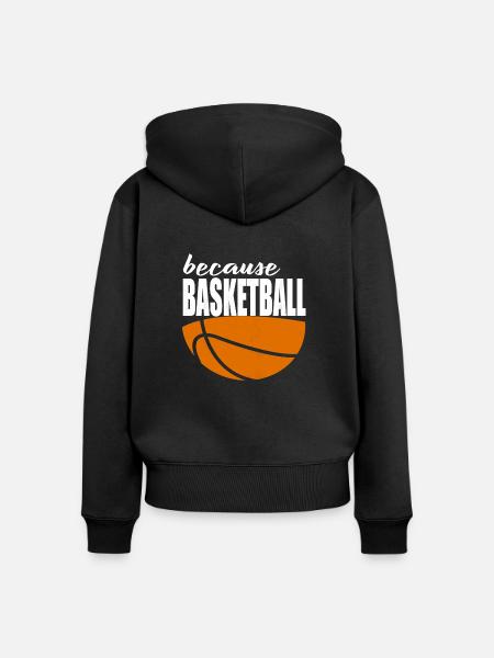 Basketball - Frauen Premium Bio Zip Hoodie - Schwarz