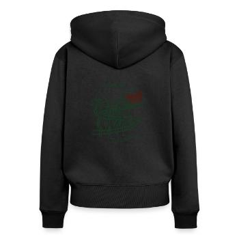 Italia T-Shirt Herren: Toscana - Frauen Premium Bio Zip Hoodie - Schwarz - Hinten - Julia (174cm)