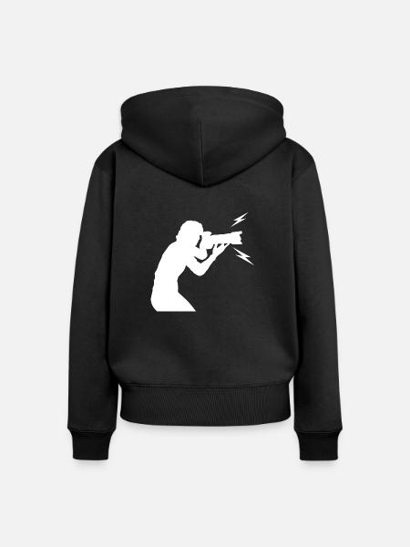 Fotograf - Frauen Premium Bio Zip Hoodie - Schwarz