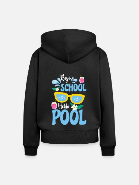 Pool Pool Party Erholung - Frauen Premium Bio Zip Hoodie - Schwarz