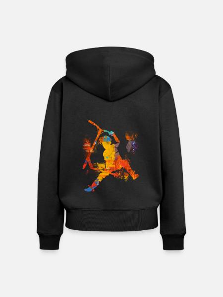 Freestyle Scooter - Frauen Premium Bio Zip Hoodie - Schwarz