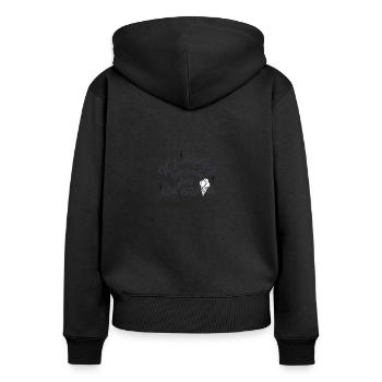 Design mignon avec un paresseux pour les filles - Sweat à capuche zippé Premium bio Femme - noir - Dos - Julia (174cm)