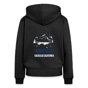 Lagoon Valley Park Vacaville City Wander Tourismus - Frauen Premium Bio Zip Hoodie - Schwarz - Hinten - Julia (174cm)