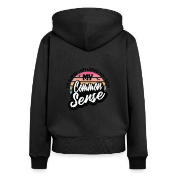 I'm sorry if I upset you - Women's Premium Organic Zip Hoodie - black - Back - Julia (174cm)