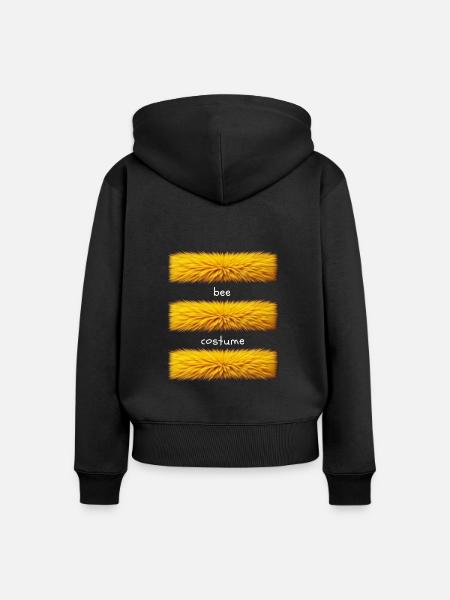 bee costume - Frauen Premium Bio Zip Hoodie - Schwarz