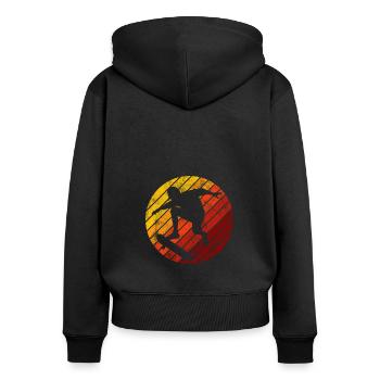 Skateboarder Skateboard Skater Skate Skateing - Women's Premium Organic Zip Hoodie - black - Back - Julia (174cm)