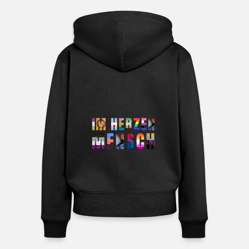 Orgueil - Sweat à capuche zippé Premium bio Femme - noir