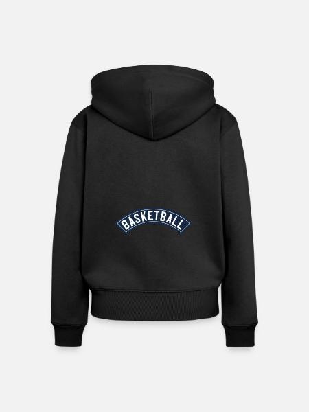 Basketball Banner - Frauen Premium Bio Zip Hoodie - Schwarz