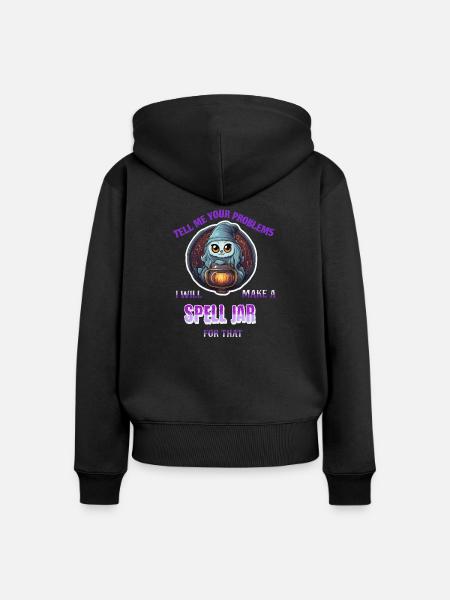 Spell Jar - Frauen Premium Bio Zip Hoodie - Schwarz
