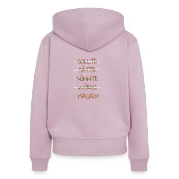 Einfach machen - Frauen Premium Bio Zip Hoodie - Altrosa - Hinten - Julia (174cm)