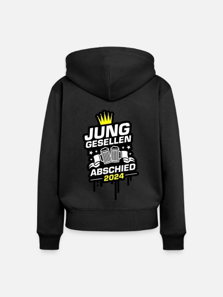 Junggesellen Abschied 2024 - Frauen Premium Bio Zip Hoodie - Schwarz