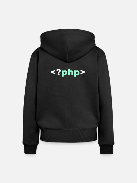 PHP Programmierer Softwareentwickler Shirt - Frauen Premium Bio Zip Hoodie - Schwarz