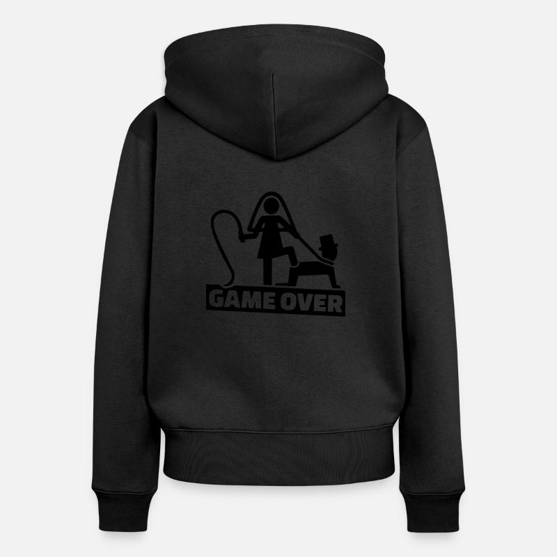 bachelor1 - Sweat à capuche zippé Premium bio Femme - noir