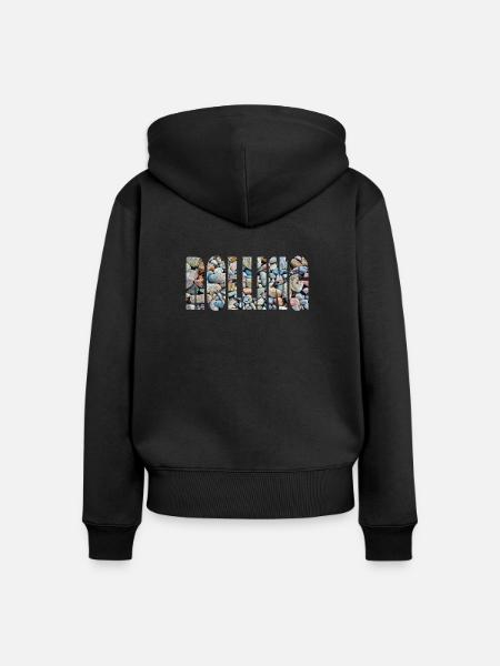 rolling 1 - Frauen Premium Bio Zip Hoodie - Schwarz