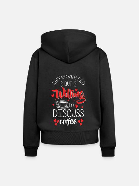 Kaffee Kaffeeliebhaber Kaffeetrinker - Frauen Premium Bio Zip Hoodie - Schwarz