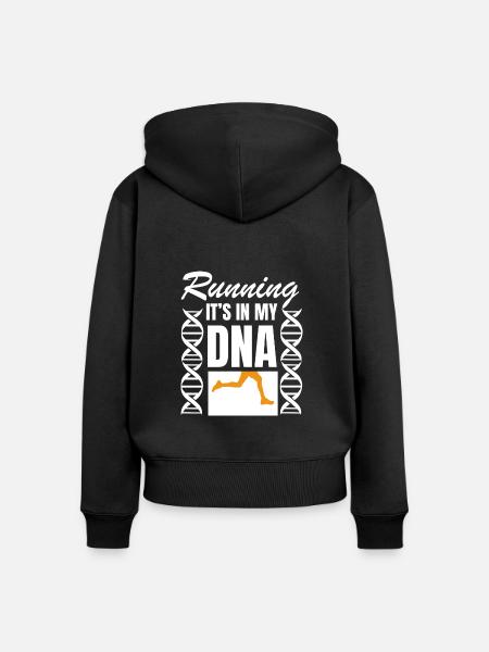 Marathon Running Jogging - Frauen Premium Bio Zip Hoodie - Schwarz