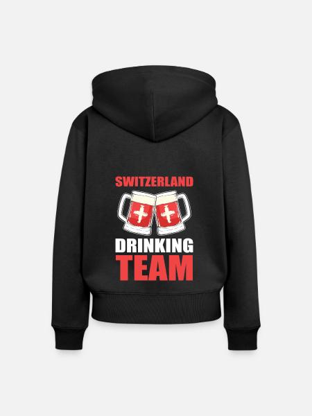 Schweiz Schweizer Schweizerdeutsch - Frauen Premium Bio Zip Hoodie - Schwarz