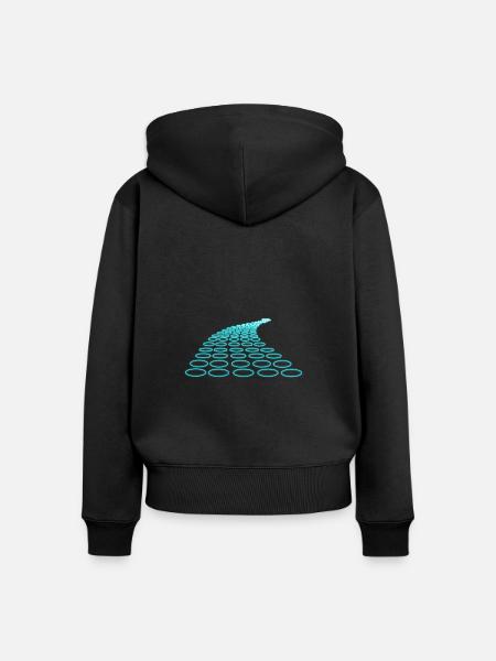 abstrakte punkte - Frauen Premium Bio Zip Hoodie - Schwarz