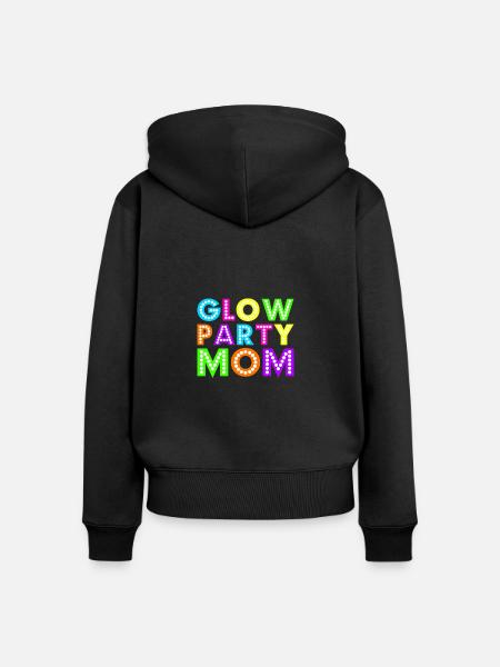 Glühen-Party-Mamma - Frauen Premium Bio Zip Hoodie - Schwarz