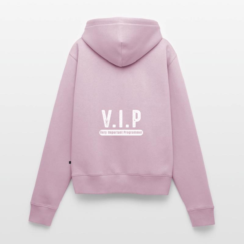 VIP Programmierer Geschenk Programmiererin Frauen Premium Bio Zip Hoodie