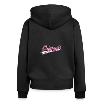 Original since 1971 Gift, Gift Idea, Gift - Women's Premium Organic Zip Hoodie - black - Back - Julia (174cm)