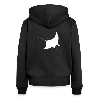 Manta ray diving - underwater - Women's Premium Organic Zip Hoodie - black - Back - Julia (174cm)