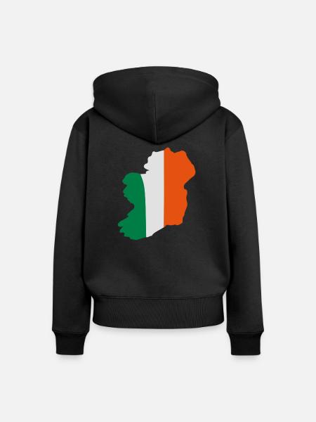Irland - Frauen Premium Bio Zip Hoodie - Schwarz