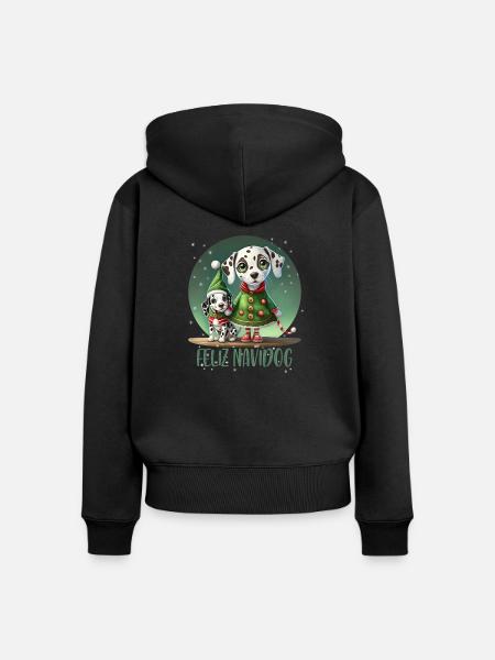 Dalmatinische Elfe - Frauen Premium Bio Zip Hoodie - Schwarz