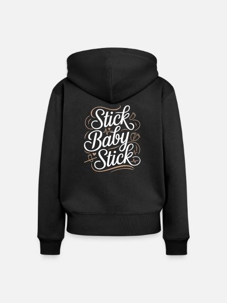 Zuversicht auf der Kinderwunsch-Reise - Frauen Premium Bio Zip Hoodie - Schwarz