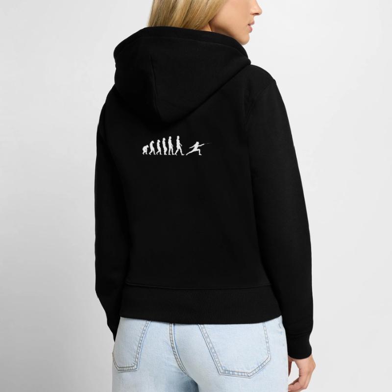 Fechten Evolution Frauen Premium Bio Zip Hoodie