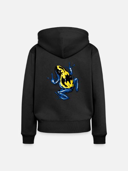 DendroBAT - Frauen Premium Bio Zip Hoodie - Schwarz
