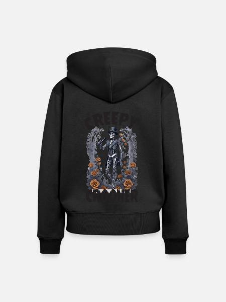Creepy Crooner - Frauen Premium Bio Zip Hoodie -