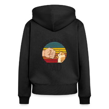 Meilleur costume de hamster de papa au monde pour - Sweat à capuche zippé Premium bio Femme - noir - Dos - Julia (174cm)