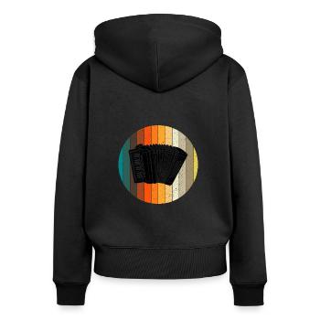 Styrian accordion - Women's Premium Organic Zip Hoodie - black - Back - Julia (174cm)