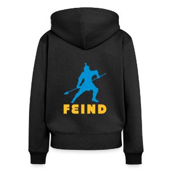 enemy opponents - Women's Premium Organic Zip Hoodie - black - Back - Julia (174cm)