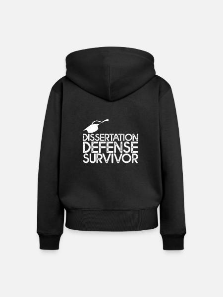 Dissertation Defense Survivor 3 - Frauen Premium Bio Zip Hoodie - Schwarz