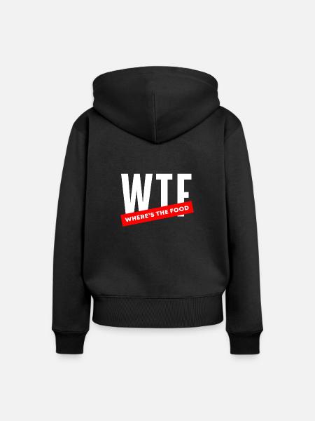 WTF - Frauen Premium Bio Zip Hoodie - Schwarz