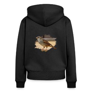 Sparrow - Women's Premium Organic Zip Hoodie - black - Back - Julia (174cm)