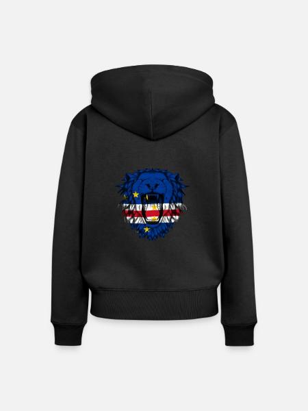 Kap Verde - Frauen Premium Bio Zip Hoodie - Schwarz