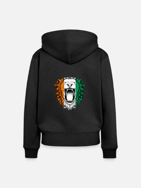 Elfenbeinküste - Frauen Premium Bio Zip Hoodie - Schwarz
