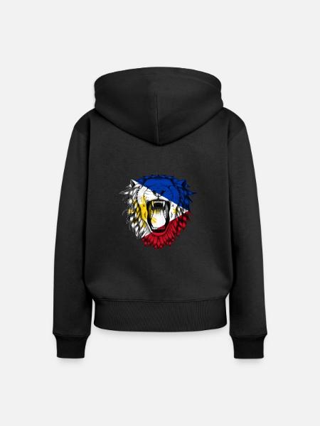 Philippinen - Frauen Premium Bio Zip Hoodie - Schwarz